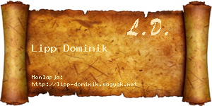Lipp Dominik névjegykártya